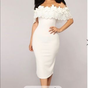 White off the shoulder dress